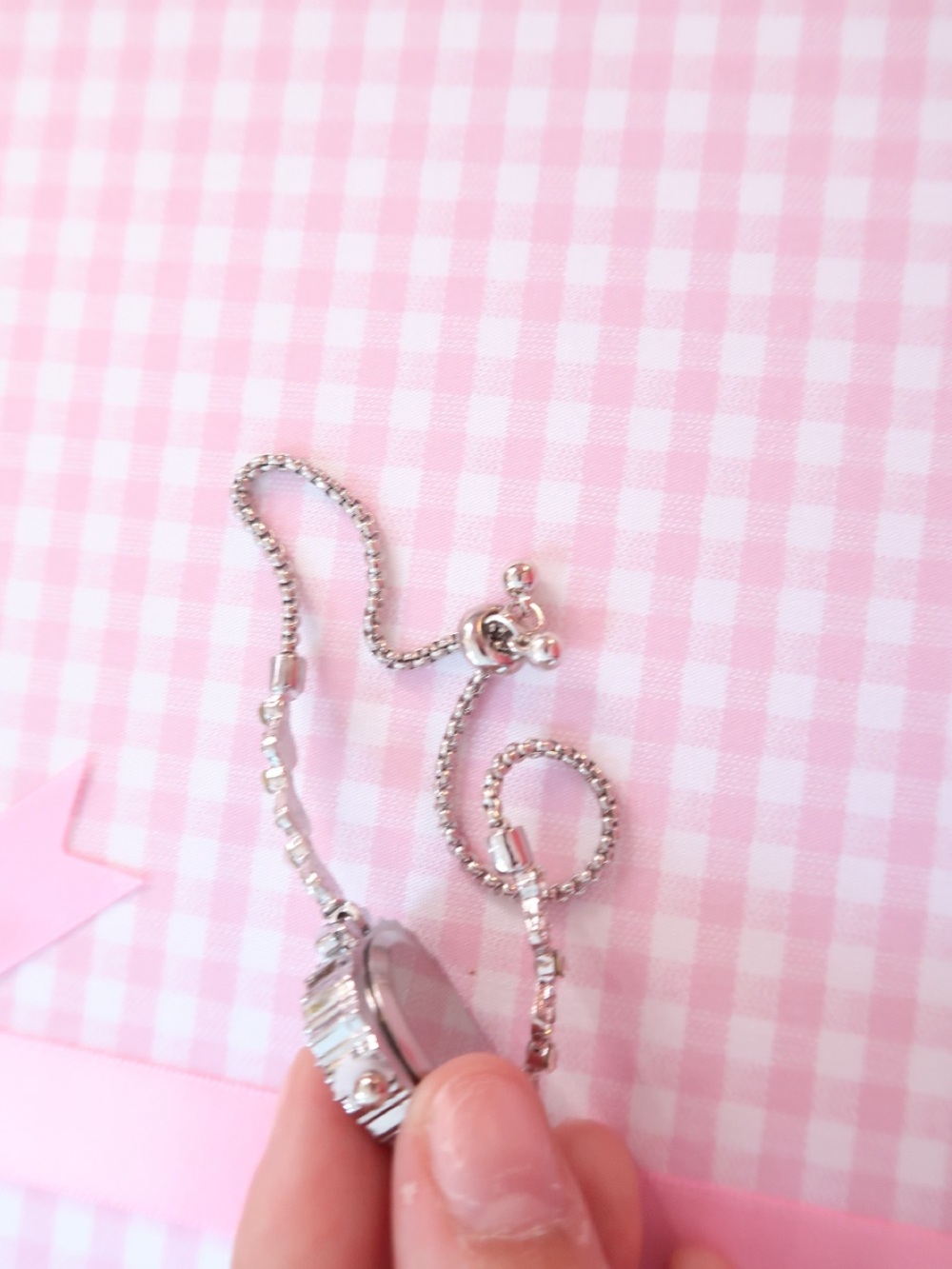 Silver Heart Crystal Bracelet Watch - Women's Jewelry - Picture 2 of 5